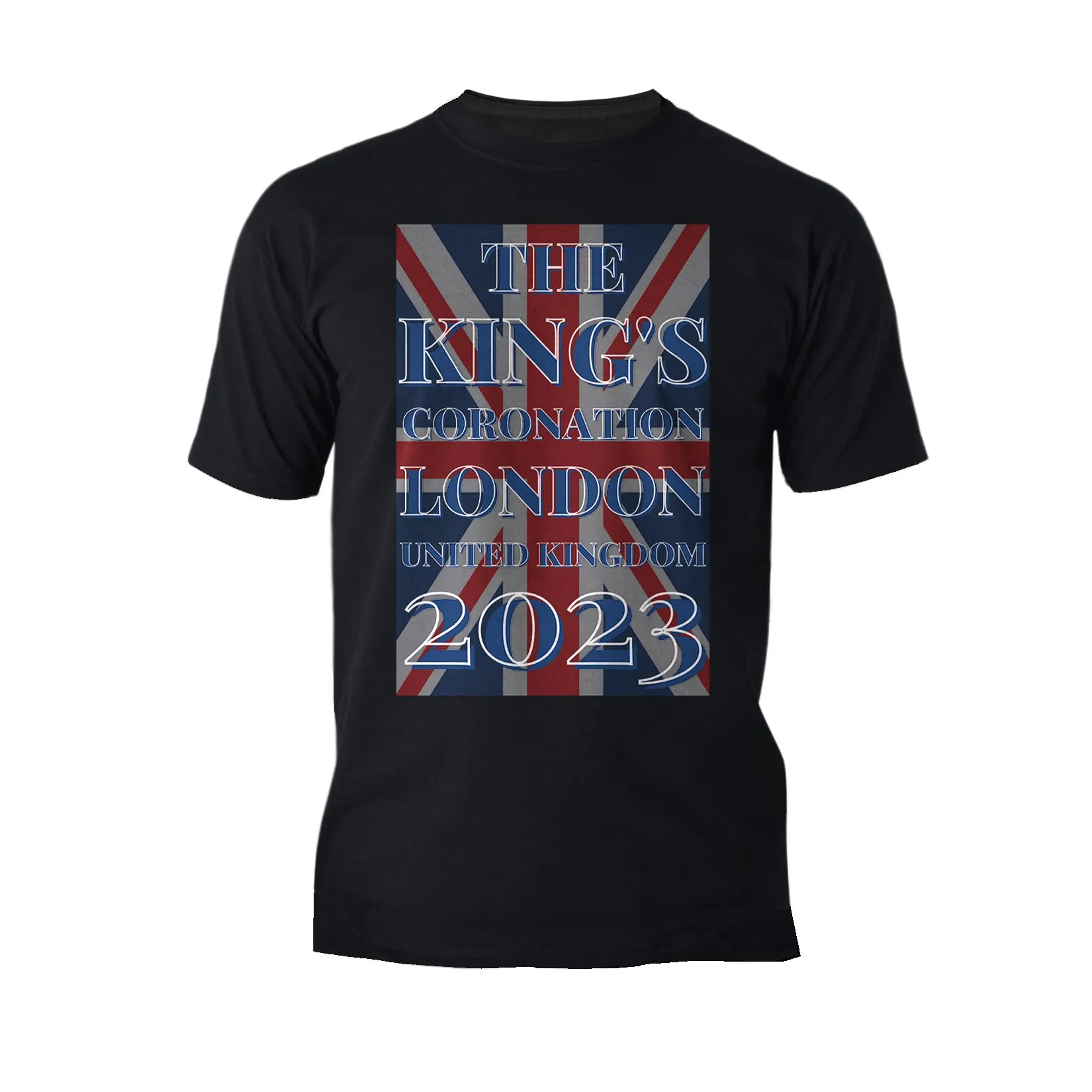 Urban Attitude Kings Coronation 2023 Union Jack UK Flag Men's T-shirt