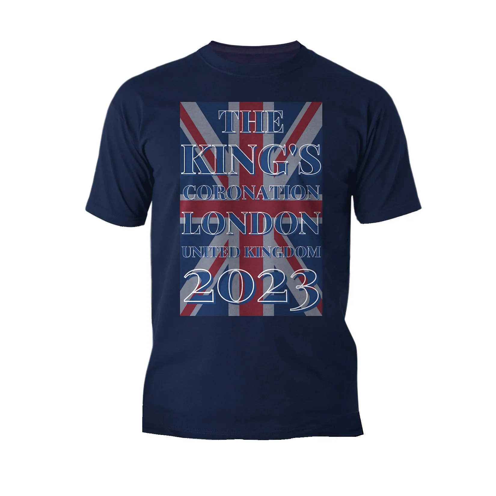 Urban Attitude Kings Coronation 2023 Union Jack UK Flag Men's T-shirt