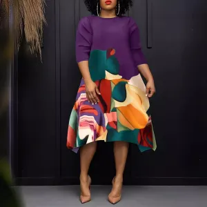 Urban Edge Patterned Dress