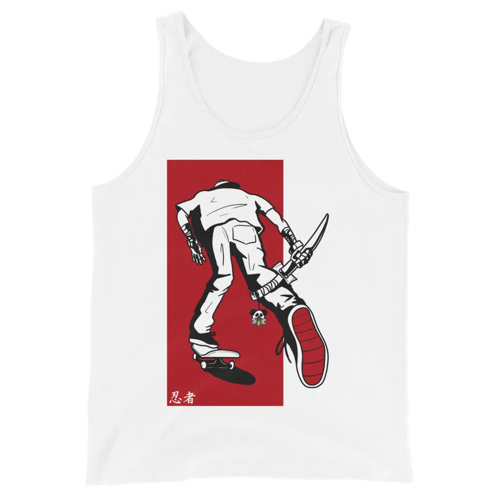 Urban Ninja "Red Line 1" Unisex Tank Top