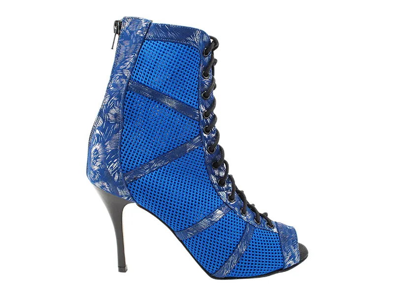 VFBoot Latin 3302 Pine Blue Velvet & Blue Knit Mesh