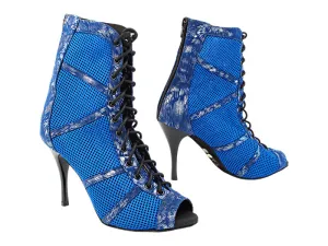 VFBoot Latin 3302 Pine Blue Velvet & Blue Knit Mesh
