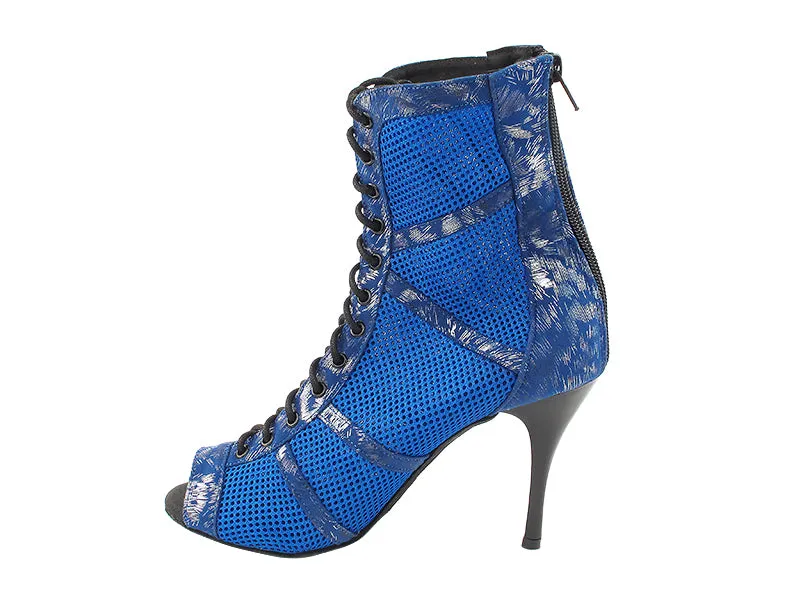 VFBoot Latin 3302 Pine Blue Velvet & Blue Knit Mesh