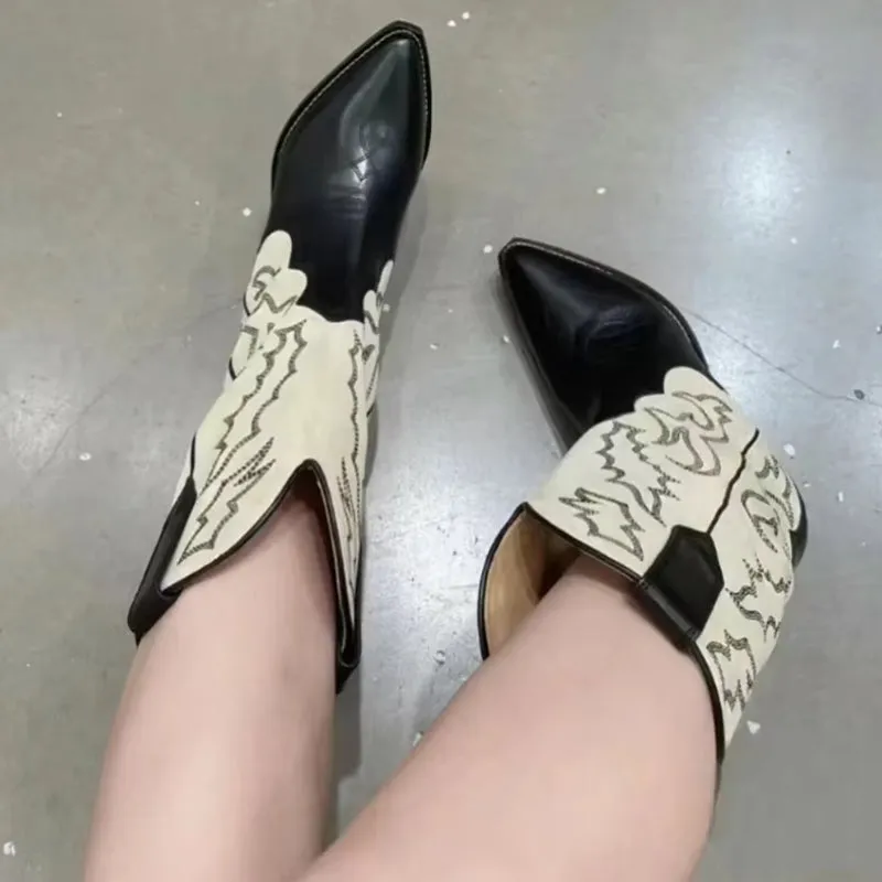 Women Retro Style Cowboy Boots