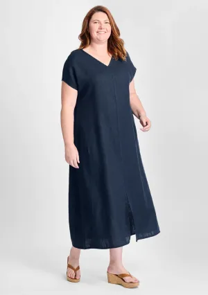 Yara Linen Dress Midnight