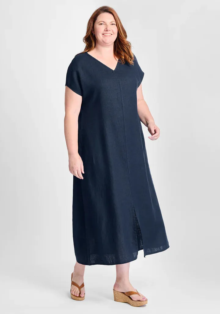 Yara Linen Dress Midnight